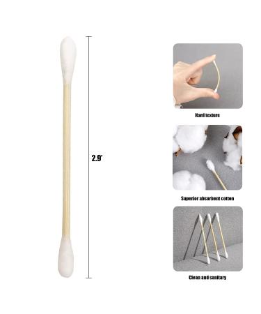 800 Pcs Wooden Cotton Swabs | 100% Cotton Double-Tipped Buds for Makeup, Cleaning, Pet Care - Buy Online on GoSupps.com