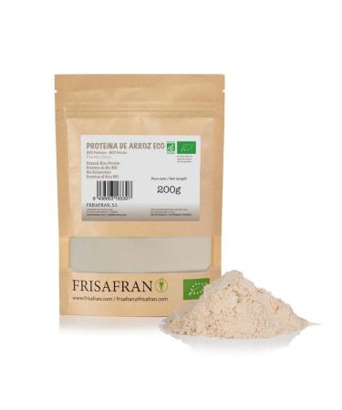 FRISAFRAN | Prot ines de Riz en Poudre Bio 200g | prot ines v g tales et Vegan | 100% Naturel | Prot ine v g talienne | Riz | sans gluten | prot ine brute | poudre concentr e de prot ines de riz brun Sans saveur 200g