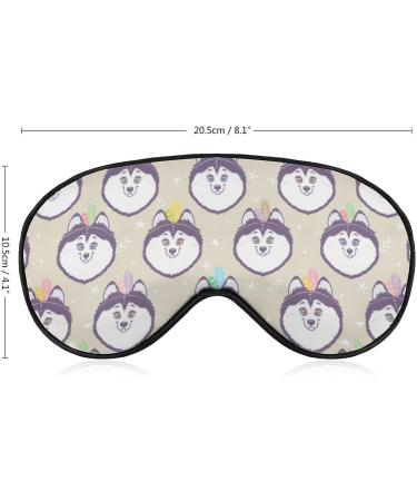 Indian Siberian Husky Sleep Mask - Adjustable Eye Cover for Blocking Light, Ideal for Night Travel and Naps - Men and Women - Buy Online on GoSupps.com