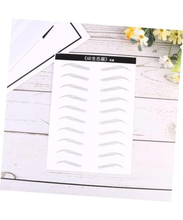 HAPINARY 6 Sheets Pairs Artificial Eyebrow Patch Eyebrow Waterproof Clear Artificial Hairs Eyebrow Gel Black - Buy Online on GoSupps.com