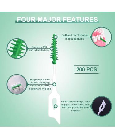 Mivaiun 200-Piece Soft Silicone Interdental Brush Set - Adaptive Brushing for Healthier Teeth & Gums | International Shipping - Buy Online on GoSupps.com