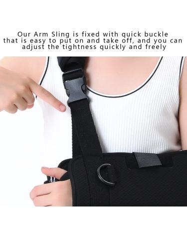Fotgok Soft Foam Kids Arm Sling with Waist Belt - Pediatric Shoulder Immobilizer for Children - Breathable Arm Support Brace for Shoulder Injury - Black (Small) - Buy Online on GoSupps.com