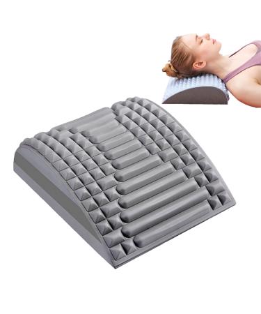 AebdGDD back extensor and neck stretcher 2 in 1 remiba back extension Align neck and back extensor Versatile back and neck stretcher pain -relieving pain -relieving neck & back cushions (gray)