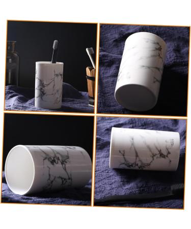 Iwowhero Mouthwear Cups - Marble Ceramic Travel Toothbrush Holder & Water Mug for Tooth Cleaning Devices - Buy Online on GoSupps.com