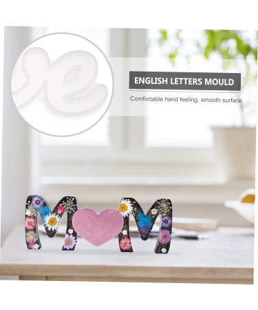 STOBOK Letter Stencil Alphabet Casting Mold Foot Charm White Crystal Mother Accessories White 19.7X9.2X1.6CM - Buy Online on GoSupps.com
