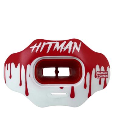 DAMAGE CONTROL - Mouth Guard - Youth Mouth Guard That Protect Lips & Teeth - No Boiling Pacifier, Breathable Binky Mouthpiece - Football Mouthpiece - Works with Braces - Helmet Strap Included Hitman