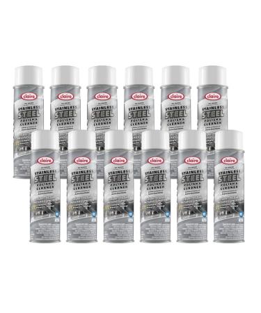 Claire CL841-12pk Oil Based Stainless Steel Polish & Cleaner 15 Oz. Net Wt 12 Count