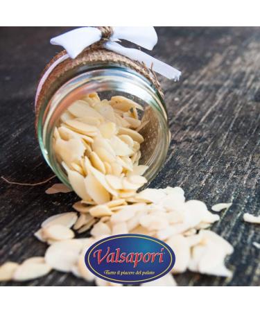  HOME LINE Valsapori - Raw Roasted Almonds - 500g Pack - Origin: Sicily | Raw unroasted Italian almonds - Peeled almond flakes - Dried fruit snack - Rich in fiber and vitamins - Buy Online on GoSupps.com
