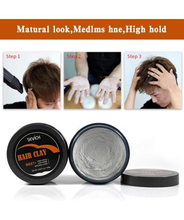 Matte Textured Hair Style Clay for Men - Styling Paste Long-Time Strong Hold 2.82 Oz Hair Styling Product for Thicken Volume Building Grey - Buy Online on GoSupps.com