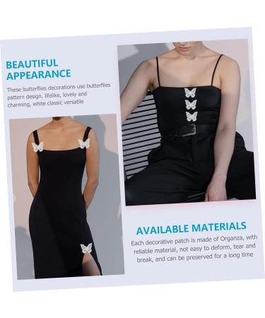 VILLCASE 60 Pcs Double Embroidered Butterfly Clothing Embroidery Cloth Sticker Jewel Stickers Flower Decorations Clear Hair Clips Wedding Ceremony Decorations Organza 3d Lace White Supplies - Buy Online on GoSupps.com