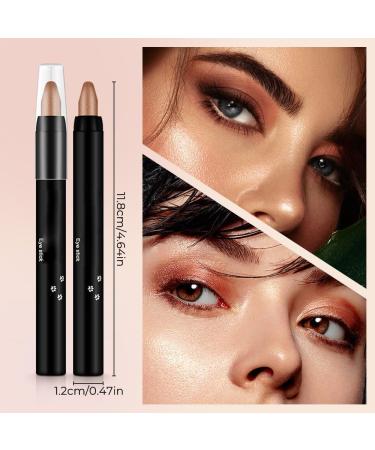 16 Colors Highlighter Eyeshadow Pencil Waterproof Shimmer Eye Shadow Eyeliner 2PCS Waterproof Shimmer Eyeshadow Pencil for Women Long Lasting and Highlighter (all) - Buy Online on GoSupps.com