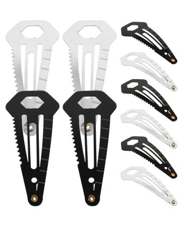 Frcolor Multi-Functional Hair Clips 10Pack Stainless Steel Hairpins Barrettes for Women Self-Defense EDC Survival Kit