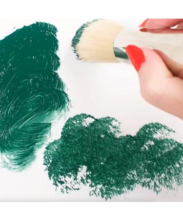 Silver Brush Limited 800050 Silver Jumbo Round Brush - Size 50 | Ideal for Large Murals, Easel Painters, and Furniture | Mid-Length Handle - Buy Online on GoSupps.com