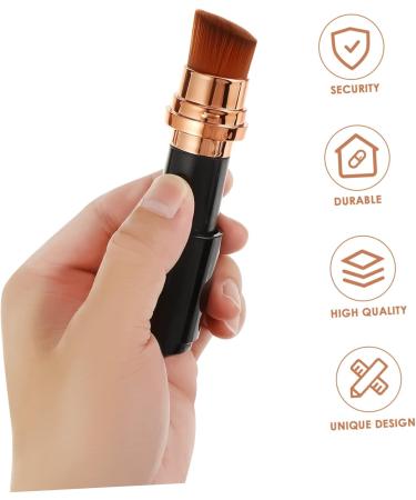 POPETPOP Telescopic Makeup Brush Makeup Telescopic Cosmetics Brush Concealer Brush Foundation Brush Double-head Makeup Brush Makup Tool Travel Multifunction Plastic Powder Brush 13.5x2.6cm Black - Buy Online on GoSupps.com