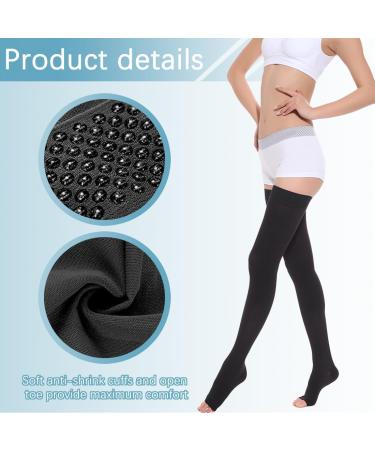Medical Compression Stockings for Post-Op & Delivery | 23-32 mmHG Support for Varicose Veins & Edema | Unisex Black XXL - Buy Online on GoSupps.com