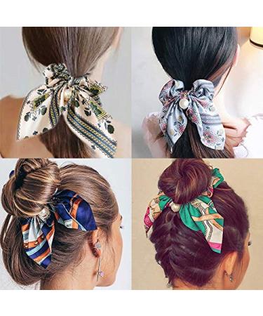 Sukokola Light Pink Pearl Trailer Cotton Hair Tie - Printed Pattern Ponytail Accessories for Women & Girls - Buy Online on GoSupps.com