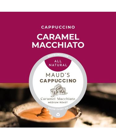 Maud's Caramel Macchiato Coffee Pods - Medium Roast 16ct | 100% Arabica, Solar Energy, Recyclable, KCup Compatible - Buy Online on GoSupps.com