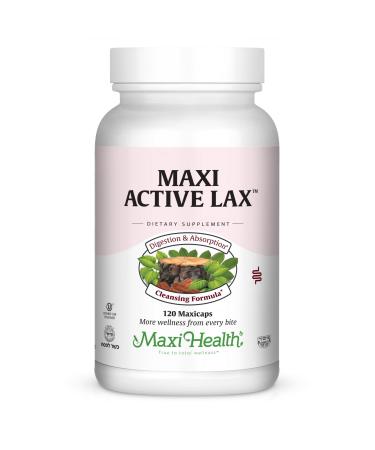 Maxi Health Active Lax - Laxative Support Capsules 120 Count - Kosher for Passover