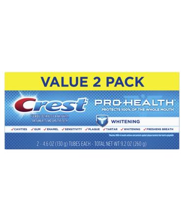 Crest Pro-Health Whitening Gel Toothpaste 4.6 oz Pack of 2 Advanced Whitening Power 4.6 Ounce