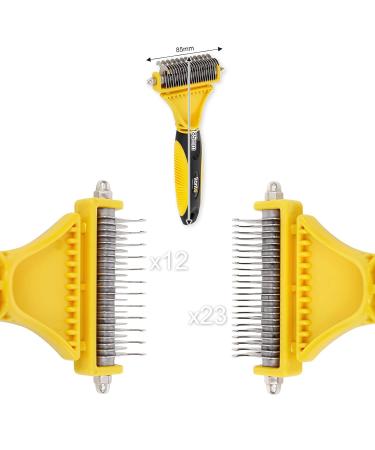 Shop Lionto Undercoat Brush for Dogs | Stainless Steel Grooming and Debris Removal Comb - Buy Online on GoSupps.com