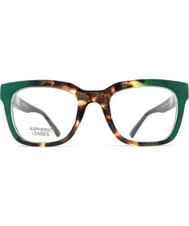 Venice MILLER Reading Glasses for Men & Women - Vintage Modern Style Diopters +1 to +3.5 (+2.50 Green Demi) | International Shipping Available - Buy Online on GoSupps.com