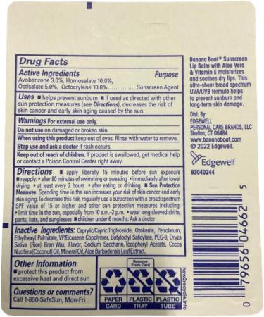 Banana Boat Aloe Vera with Vitamin E Sunscreen Lip Balm SPF 45 - Protect & Soften Your Lips | Shop Internationally - Buy Online on GoSupps.com