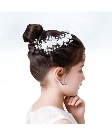 FRCOLOR Pearl Hair Accessories teasing bridal headpiece flower girl clip Bridal Bridal Side Combs Bridal Hairpin Bridal Headdress Pearl Wedding headgear Women Hair Accessories - Buy Online on GoSupps.com