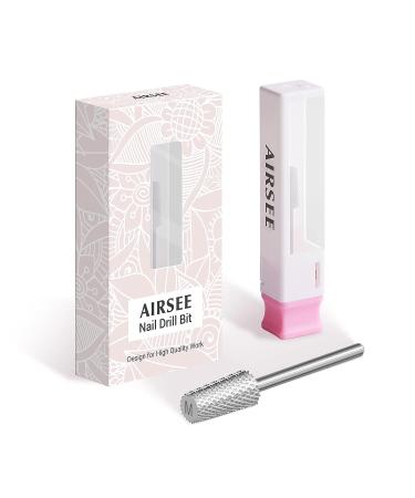 AIRSEE Tungsten Carbide Nail Drill Bit for Efile Machine - Medium Tapered Barrel Tip for Manicure & Polygel Removal | 3/32 Inch - Buy Online on GoSupps.com