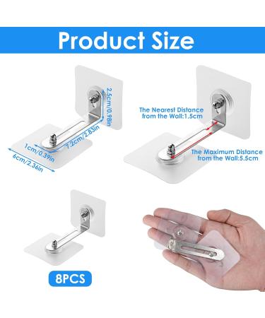 Safety Anchor for Furniture - 8 Sets of Transparent Wall Anchors for Toddlers & Pets - No Drilling Furniture Tilt Protection with Self-Adhesive Screws - Buy Online on GoSupps.com