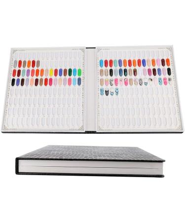 Herklotzn 216 Colors Nail Tips Display Book DIY Nail Arts Showing Tag Color Graphic Card Painting Display Board Silver - Buy Online on GoSupps.com