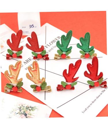 FOMIYES 8 Pairs Hair Jewels for Women Hair Claw Clips for Women Christmas Party Girls Barrettes Hair Barrettes Decor Antler Hair Barrette Child Gold Powder Cloth Antlers Hairpin - Buy Online on GoSupps.com