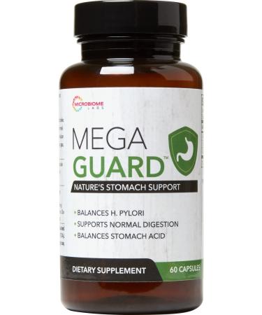 Microbiome Labs MegaGuard - Artichoke Leaf Extract, Ginger & Licorice Combined to Help Balance Stomach Acid, Promote Normal Digestion & Reduce Occasional Gas & Bloating (60 Capsules)