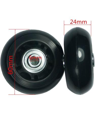 YongXuan Mute Wear-Resistant Luggage Suitcase Replacement Wheels Kit - Inline Outdoor Skate Wheels (60mm x 24mm) - Buy Online on GoSupps.com