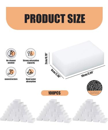 Sponges for Cleaning 100Pcs Eraser Sponges for Cleaning Cuttable Foam Sponge Cleaning Sponges Thick and Long Lasting White Sponges Multi-Functional Eraser Sponges - Buy Online on GoSupps.com