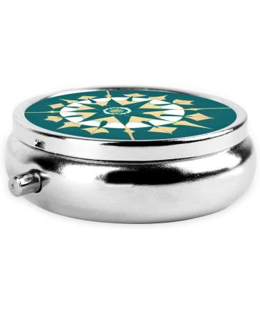 Exotic Style Floral Round Pill Box - 3 Compartment Travel Organizer | Portable & Stylish Pill Storage - Buy Online on GoSupps.com