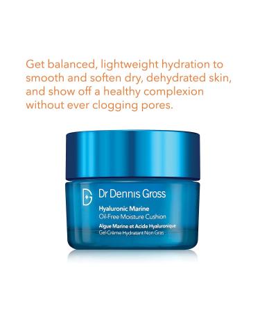 Dr. Dennis Gross Hyaluronic Marine Oil-Free Moisture Cushion 1.7 fl oz - Hydrating Gel Cream for Dull, Dehydrated, or Dry Skin - Buy Online on GoSupps.com