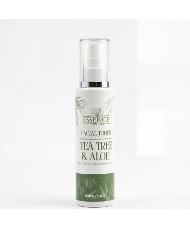 Essence Skin Care Tea Tree & Aloe Facial Toner Hydrating Mist with Calendula Extract Black Willow Bark Salicylic Acid Refreshing Spray for Balanced Skin Pore Refining Lightweight Formula