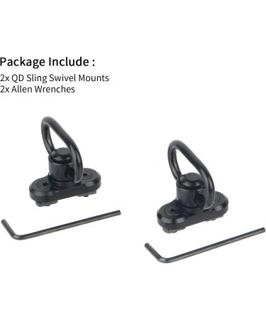 Toopmount M-LOK QD Swivel Adapter - 1.33 Rotatable Locking Loop Base for Tactical Picatinny Rail - 2-Pack | International Shipping Available - Buy Online on GoSupps.com