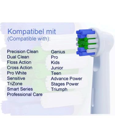 Onebuy24 Poeting Brush Heads for Oral-B Electric Toothbrushes - Compatible with Precision Clean Vitality & Professional Care - 8 Pack - Buy Online on GoSupps.com