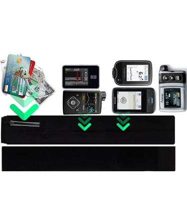 Invisible Sports Waistband Pouch for Omnipod Dash PDM - Black - Buy Online on GoSupps.com