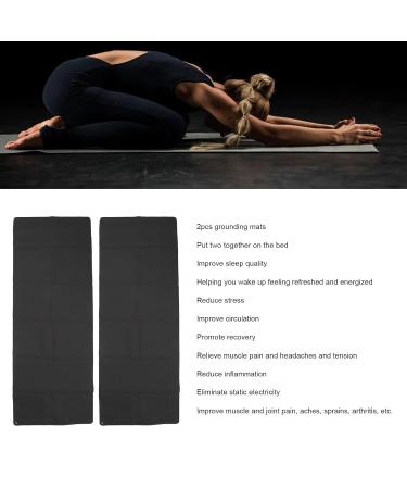 2-Part Grounding Mat Set for Stress Reduction & Better Sleep | Reduces Inflammation & Improves Blood Circulation | Soft PU Leather 180 x 68 cm 5m Cable - Shop Internationally! - Buy Online on GoSupps.com
