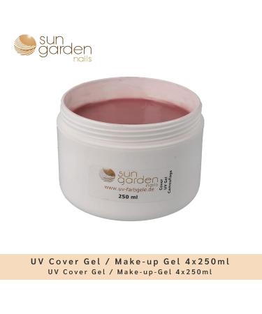  sun garden nails 4 x UV Cover Gel 250ml Builder Gel Builder Gel Nail Gel Nude - Buy Online on GoSupps.com