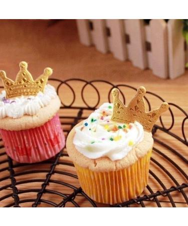 50 Pcs Gold Princess Crown Cake Topper Favors Party Cupcake Picks Wedding Birthday Party Decorations Accessories - Buy Online on GoSupps.com