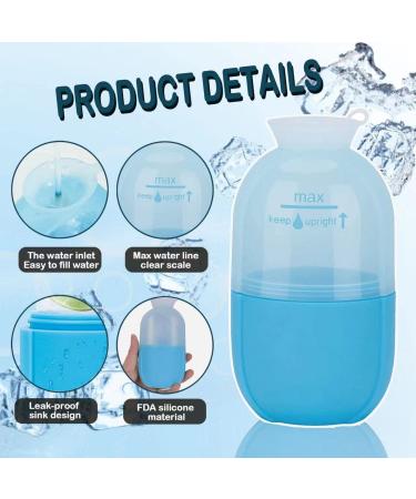 Silicone Ice Roller for Face, Eyes & Neck - Brighten Skin, Reduce Puffiness, Dark Circles - Blue - Buy Online on GoSupps.com