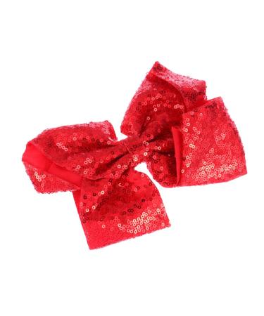 minkissy Sequins Hair Clip Bowknot Barrettes Hair Barrettes Bow Barrette Clip Glitter Bows Alligator Hair Clip Sequin Hair Clip Glitter Hair Bows Hairpins Clip Miss Extra Large 17*13 cm Red