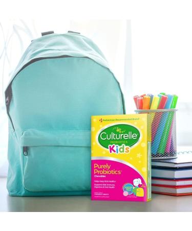 Culturelle Kids Daily Probiotic Chewable for Kids With 100% Naturally Sourced Lactobacillus GG Strain Most Clinically Studied Probiotic Pediatrician Recommended Berry Flavor 60 Count Chews - Buy Online on GoSupps.com