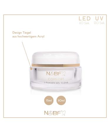 N&BF UV+LED Gel 15ml - Professional 3-in-1 Comfort Line | Clear Nail Gel for Primer Structure & Sealing | High-Quality Made in Germany - Buy Online on GoSupps.com