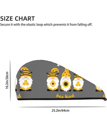 Bee Kind Hair Towel Wrap - Quick-Dry Hair Turban & Buttoned Head Towel | International Shipping Available - Buy Online on GoSupps.com