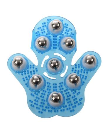 GMMH ORIGINAL massage glove with 9 rollers 360-degree rollers 16 14 m blue