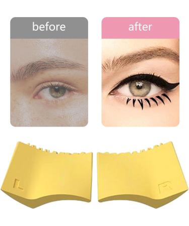 2x Silicone Eyelash Stamper Tool Stencils Eyelash Aid for Professionals Yellow - Buy Online on GoSupps.com